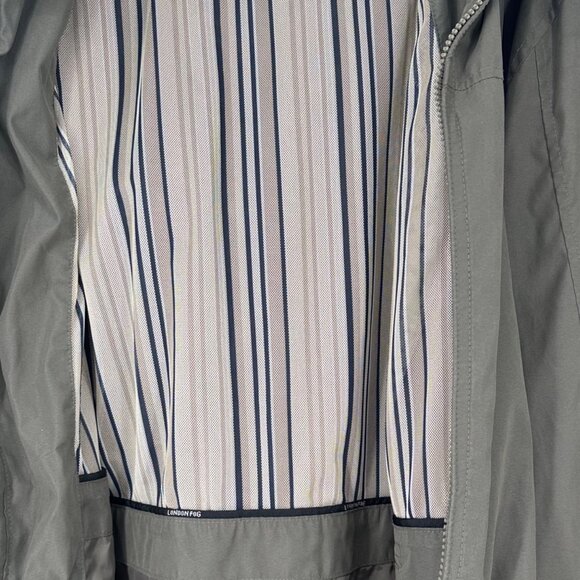 London Fog Men's Lightweight Rain Jacket Olive Green Size Small - Picture 2 of 9